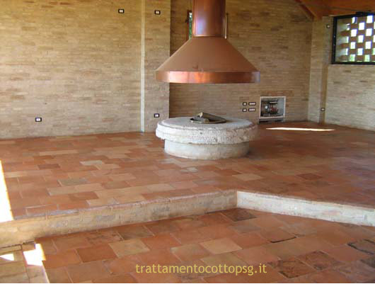 pavimento in cotto pavimento in cotto interno rimesso a nuovo e trattato